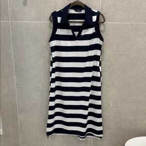 Striped Navy and White Dress